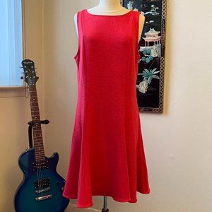 NWT GAP Flowy Warm Knit Sleeveless Dress in Bold Coral. Size 12.